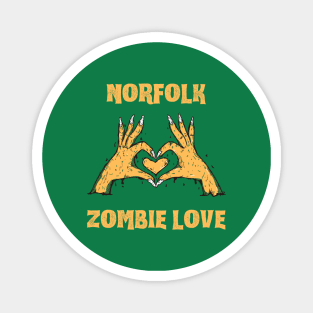 Norfolk Zombie Love Orange Magnet